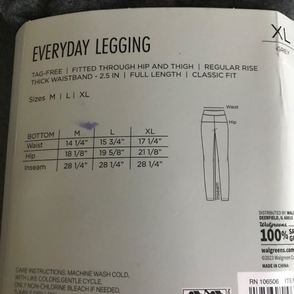 West Loop Everyday Legging XL Grey New - Picture 7 of 14